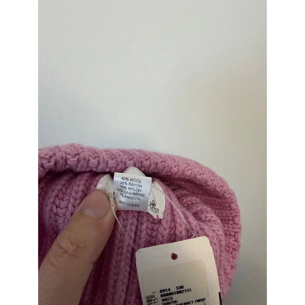 Portolano Kids' Chunky Beanie – Rosebloom – Wool Blend – Kids 8-12 – NWT - Picture 4 of 5